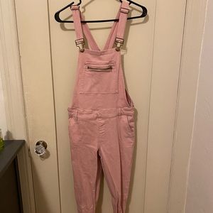 Dusty rose overalls